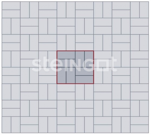 Брусчатка 200*100*60 Серая (полный прокрас), Steingot